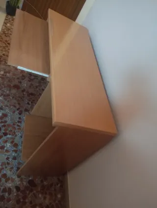 Escritorio de madera color beige/marrón