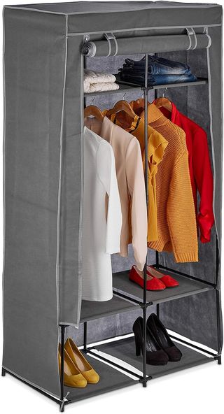 Armario de tela antracita