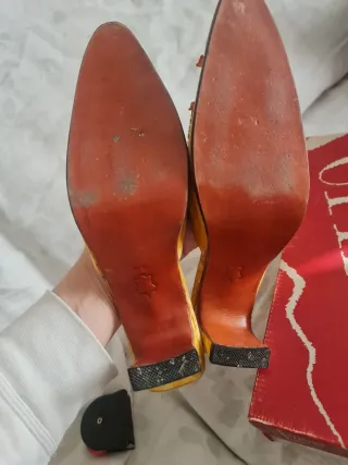 Mules Bordado  Cuentas T.39 Impecables