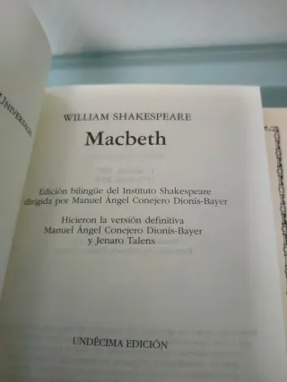 Libros bilingües Macbeth y Hamlet