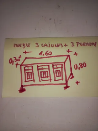 Mueble Castellano de Madera para restaurar.