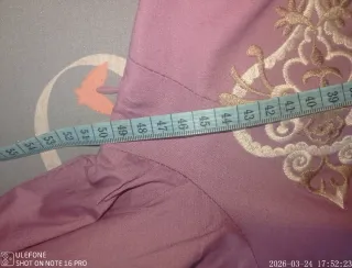 Vestido étnico morado y blanco