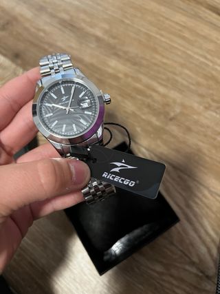 Reloj Ricecgo Hombre Negro/Plateado