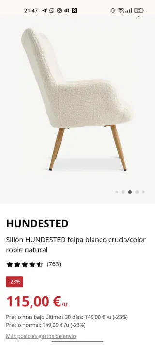 Sillón y reposapiés de borreguito