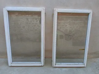 Ventana de madera blanca 150x 124 cm