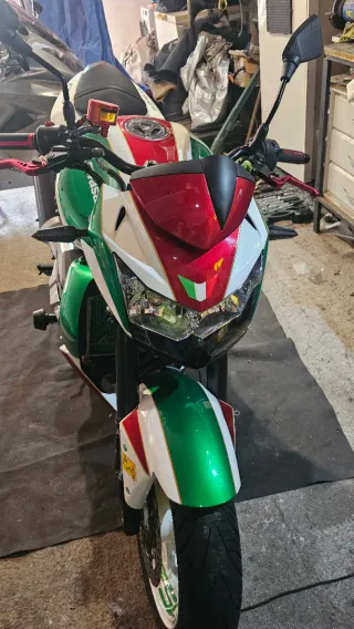 Kawasaki Z750 Verde , Blanca y roja