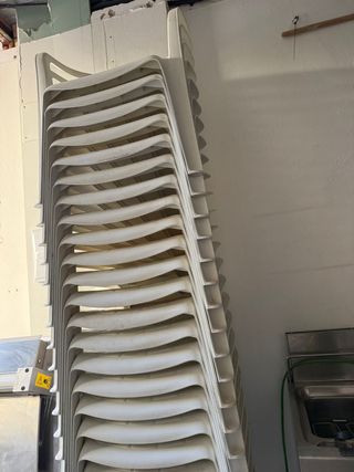 Sillas Blancas Apilables Plástico Terraza