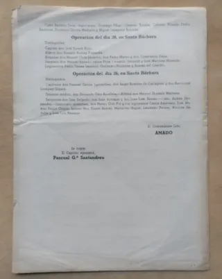 Documento Órdenes del Tercio Sanjurjo 1937