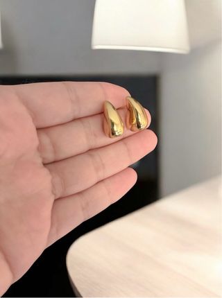 Pendientes gota dorados