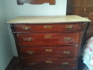 Cómoda Antigua Madera Maciza Vintage Restaurar