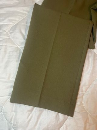 Pantalón de Pinza Zara Verde Oliva
