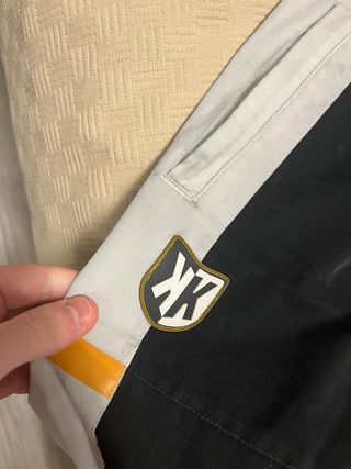 Tuta Footkorner uomo nero bianco giallo