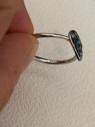 Anello Argento 925 Cuore Van Gogh Regolabile