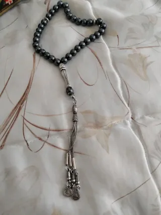 Rosario Islámico Hematita y Plata