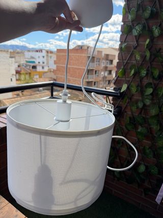 Ikea Lámpara de techo con porta lampara. Blanco