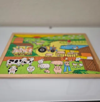 Puzzle Madera Granja Niños