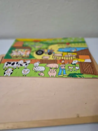 Puzzle Madera Granja Niños