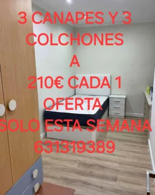 Canape y colchon si cojes 3 210 cada uno 90×190