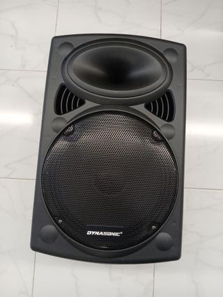DYNASONIC Dynapro Altavoz Autoamplificado Potente 12"/700W, Altavoz Bluetooth Portátil 2 Micrófonos, Sistema PA, TWS, USB/SD y B