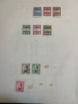 Álbum de sellos con 205 sellos 1884-1943