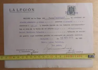 Documento 1938 fallecido en acción de guerra civil