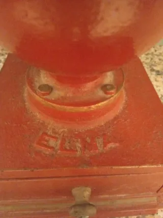 Molinillo Café Vintage Hierro Fundido Rojo