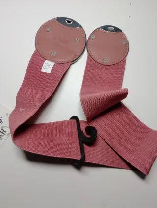 Cinturón elástico salmón hebillas circulares