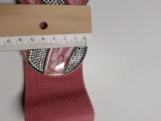 Cinturón elástico salmón hebillas circulares