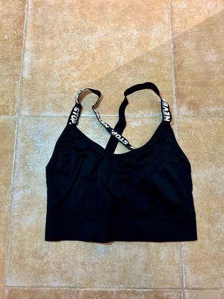 Set 3 Tops Deportivos Negro, Gris, Rosa