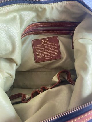 Bolso Tous Piel Charol Tela Negro Dorado