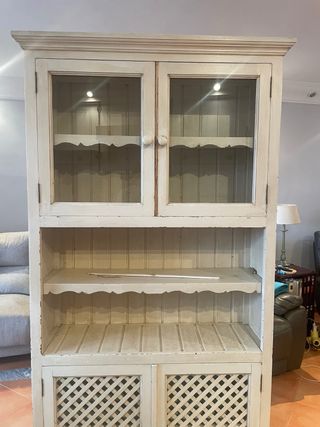 Mueble de cocina madera y cristal