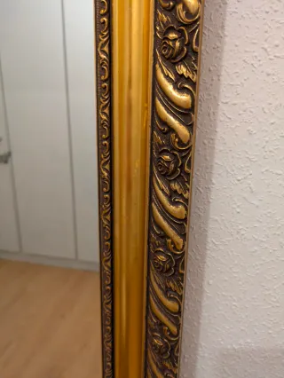 Espejo Antiguo Dorado 160x85.5 cm