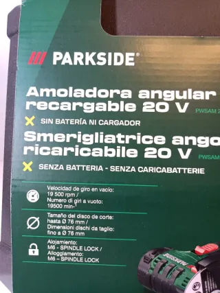 Mini Amoladora PARKSIDE con Batería y Cargador