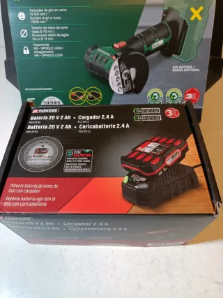 Mini Amoladora PARKSIDE con Batería y Cargador