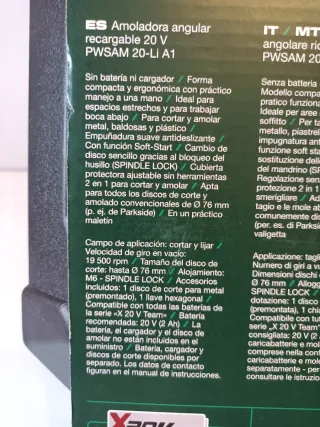 Mini Amoladora PARKSIDE con Batería y Cargador