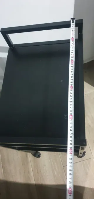 Carrito auxiliar 3 estantes negro