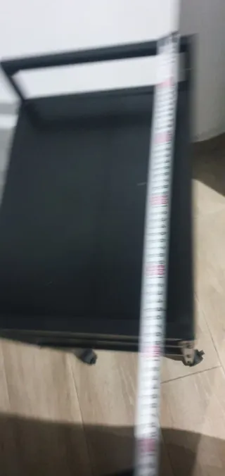 Carrito auxiliar 3 estantes negro