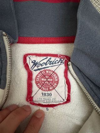 Felpa Woolrich bianca e grigia