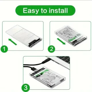 Caja Externa Transparente USB-C HDD/SSD