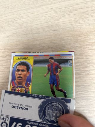 2 Cromos Ronaldo Barcelona 96/97 ventanilla
