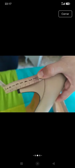 Zapatos salón Marypaz beige tacón bajo talla 38