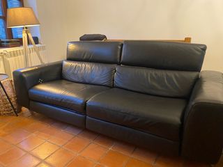 Sofá Relax Natuzzi Piel Negro