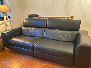 Sofá Relax Natuzzi Piel Negro