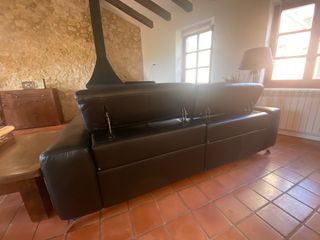 Sofá Relax Natuzzi Piel Negro