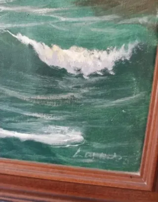 Cuadro Lienzo Grande Mar Rocas