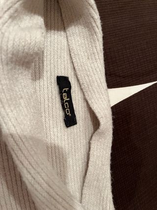 Maglioncino a costine color panna