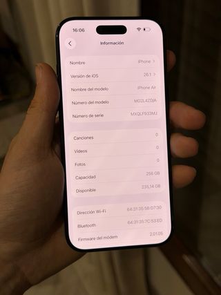 iPhone 17 Air 256GB Negro como nuevo