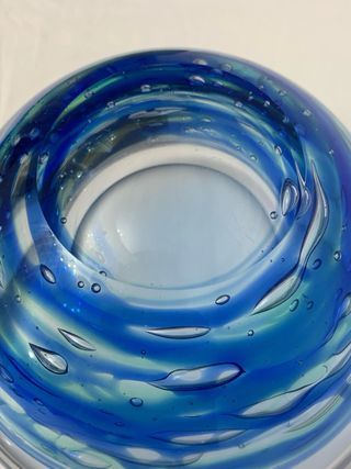 Cuenco bicolor azul y verde