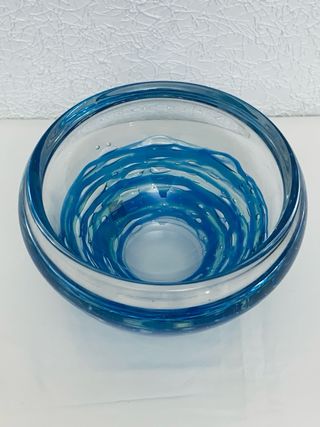 Cuenco bicolor azul y verde