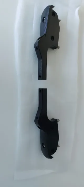 Extensores Estribos Vespa GTS Negro brillante.